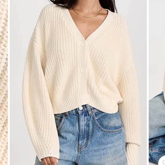 Lovers + Friends Sweaters - Lovers+Friends wool blend oversized chunky knit neutral button sweater cardigan